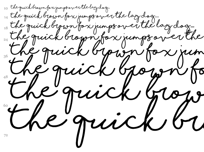 Shorelines Script font waterfall